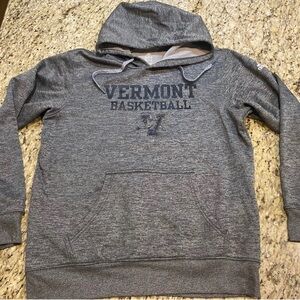 Men Vermont Basketball Grey Adidas Clima Warm Sweatshirt Meduim M Hoodie Hooded